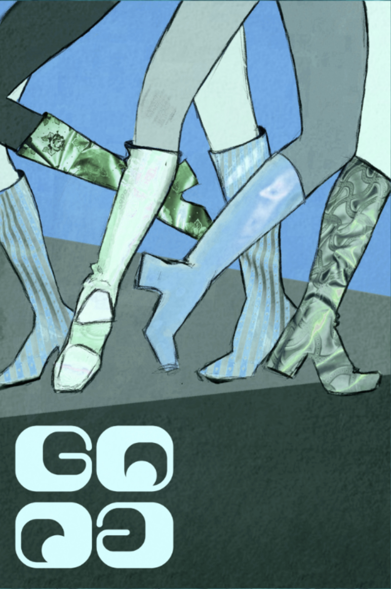 GOGO poster, blue
