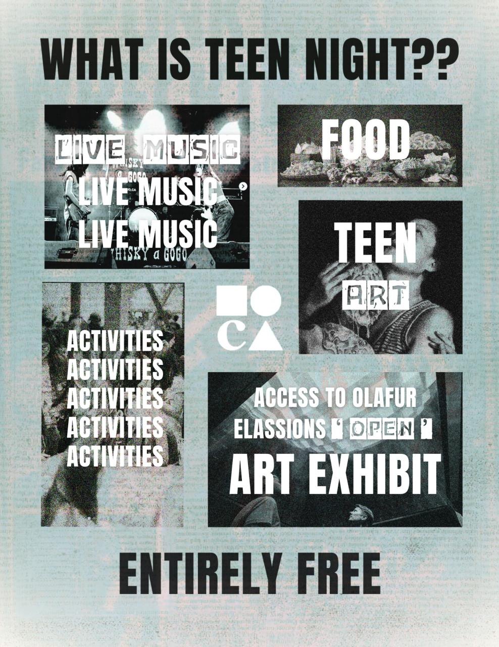 What is Teen Night promotional poster