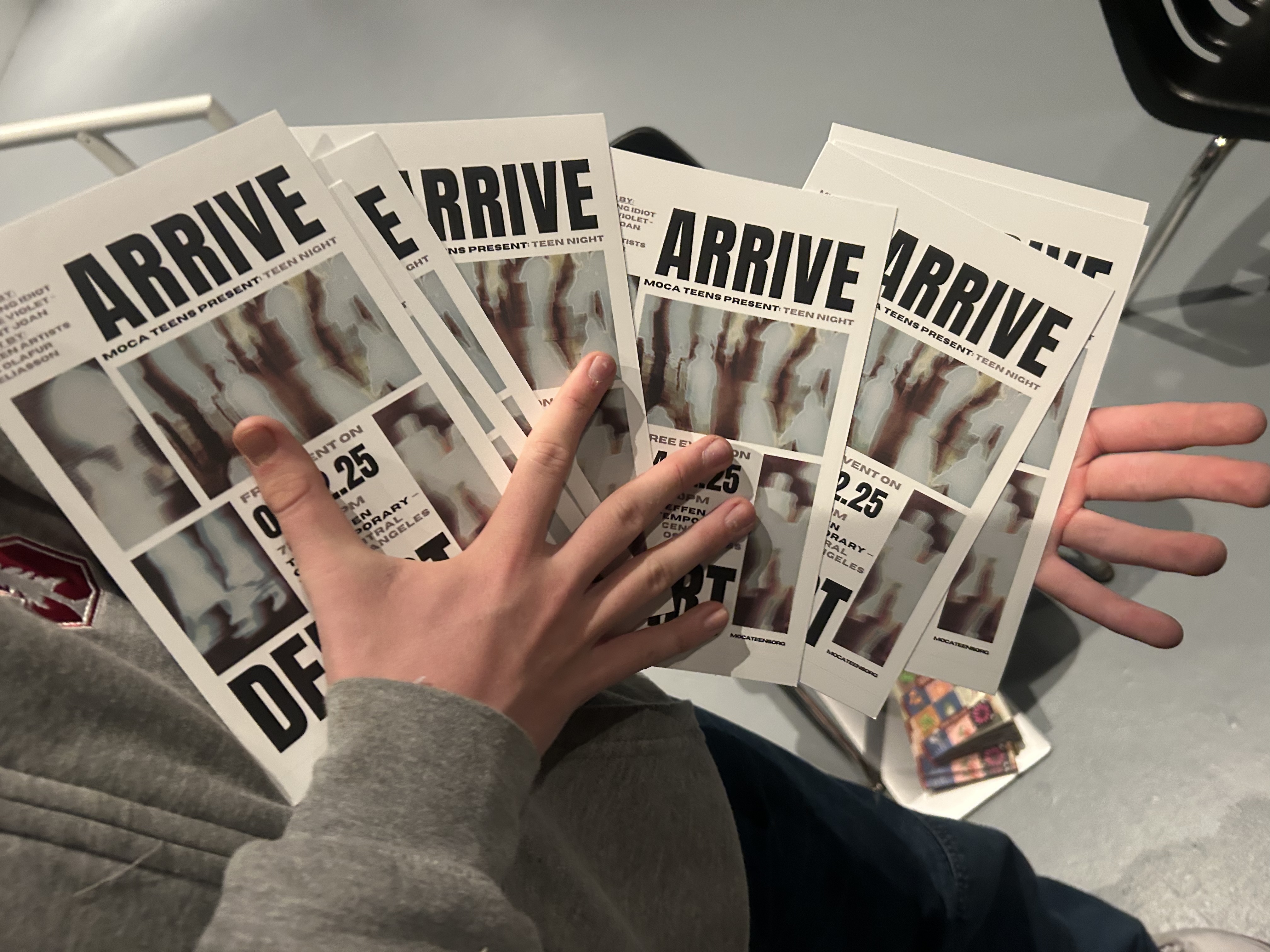 Printed ARRIVE Teen Night posters